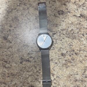Movado Bold Silver Mesh Watch for Men